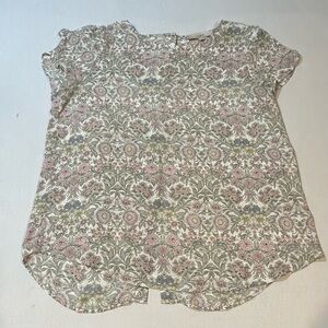 LOFT Floral Blouse Size Medium